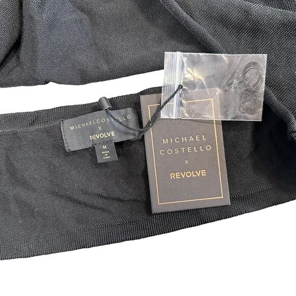 Michael Costello x Revolve Alessa Black Crop Top Size M - Picture 7 of 8